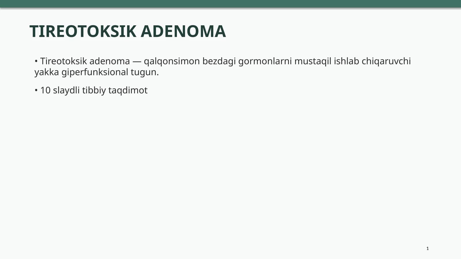 Tireotoksik adenoma