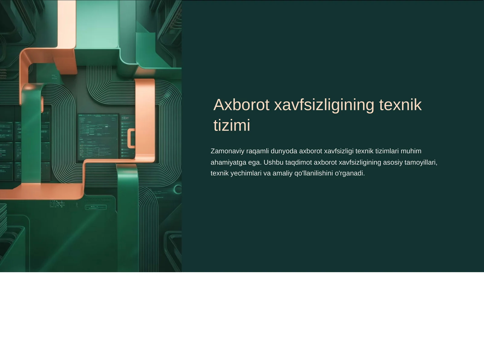 Axborot xavfsizligining texnik tizimi