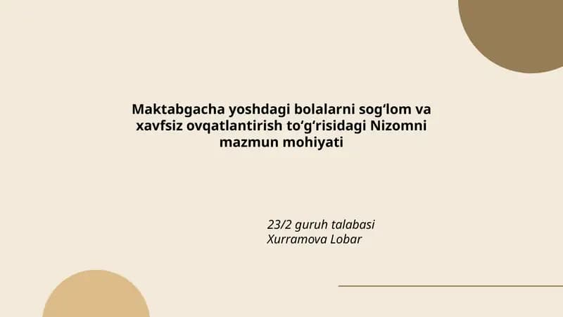 Nizomni mazmun mohiyati