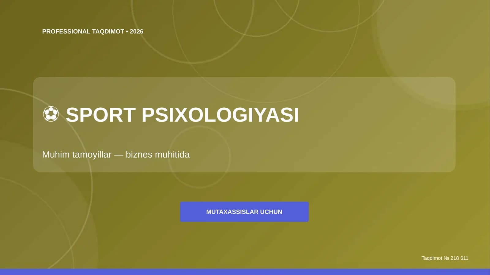 Sport psixologiyasi: muhim tamoyillar (biznes muhitida) [mutaxassislar uchun]