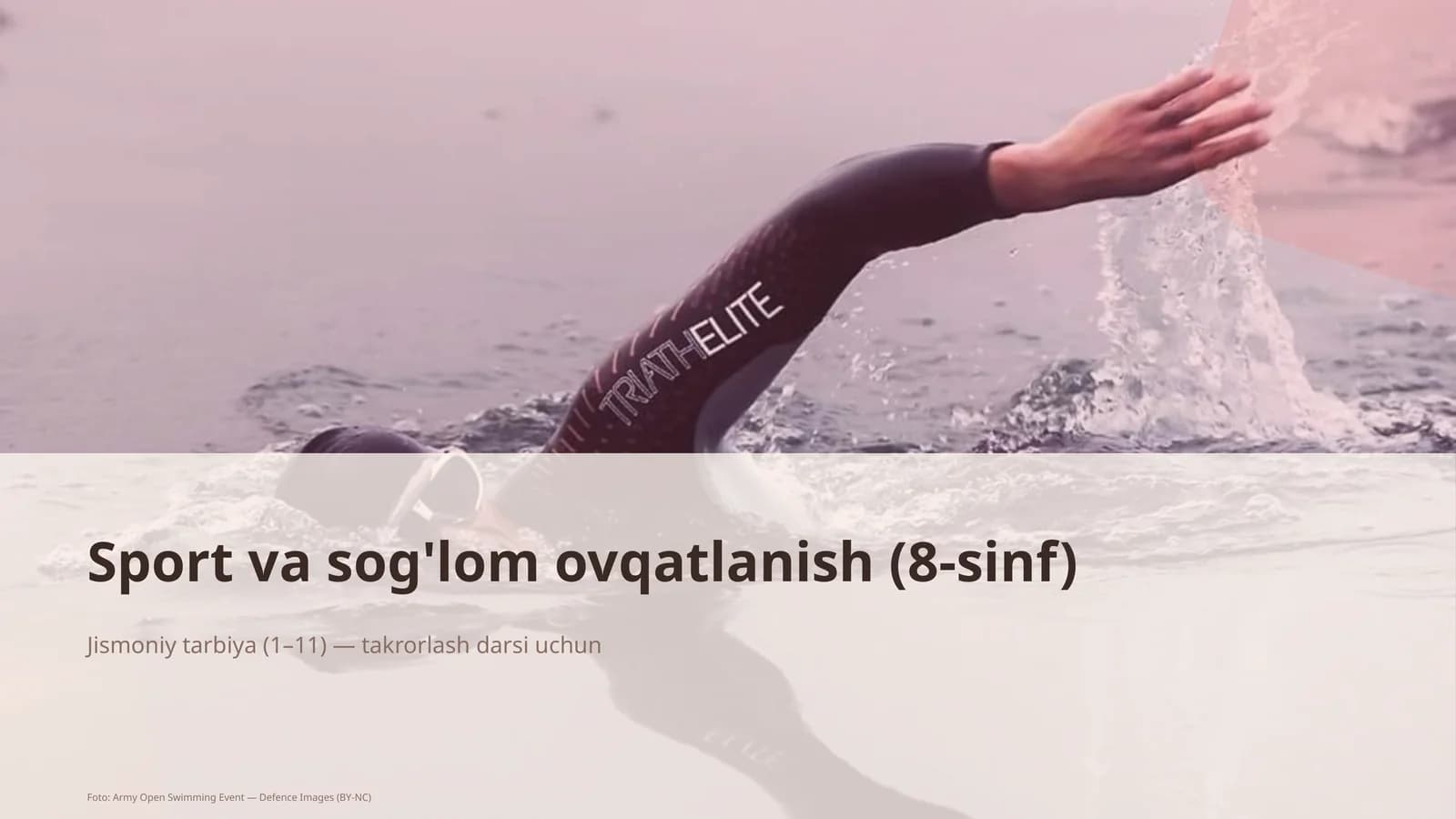 Sport va sog'lom ovqatlanish (8-sinf)