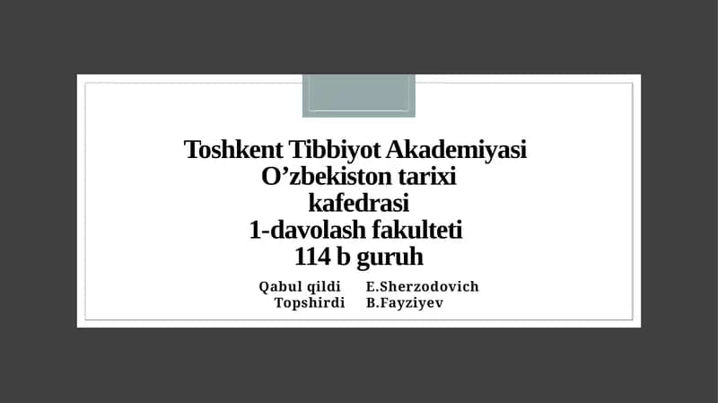 O‘zbekistonning jahon hamjamiyatida tutgan o‘rni