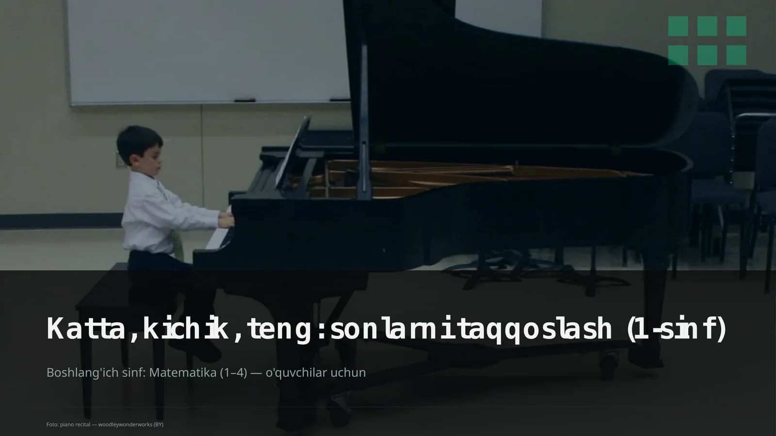 Katta, kichik, teng: sonlarni taqqoslash (1-sinf)