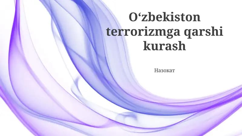 Oʻzbekiston terrorizmga qarshi kurash