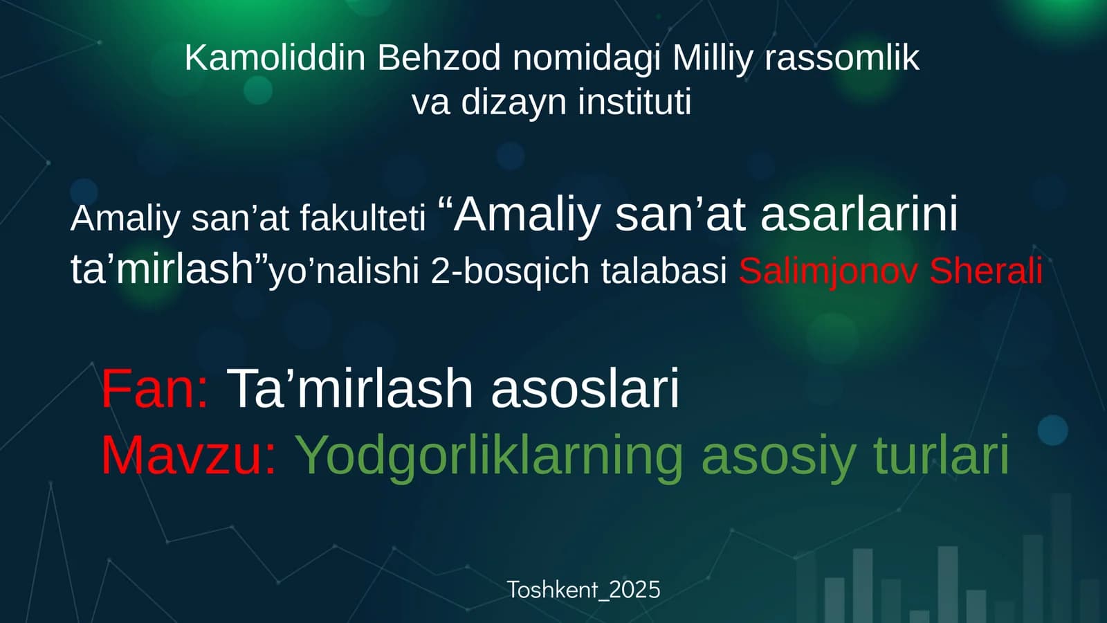 Yodgorliklarning asosiy turlari