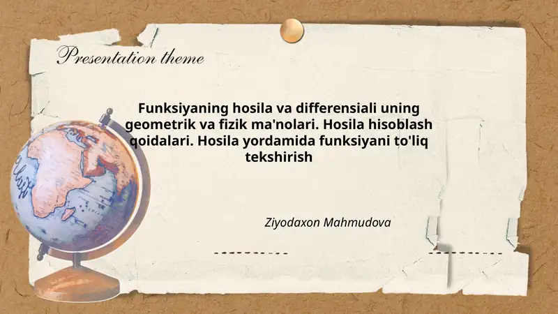 Hosila va differensial