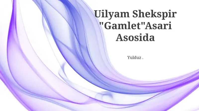Uilyam Shekspir "Gamlet"