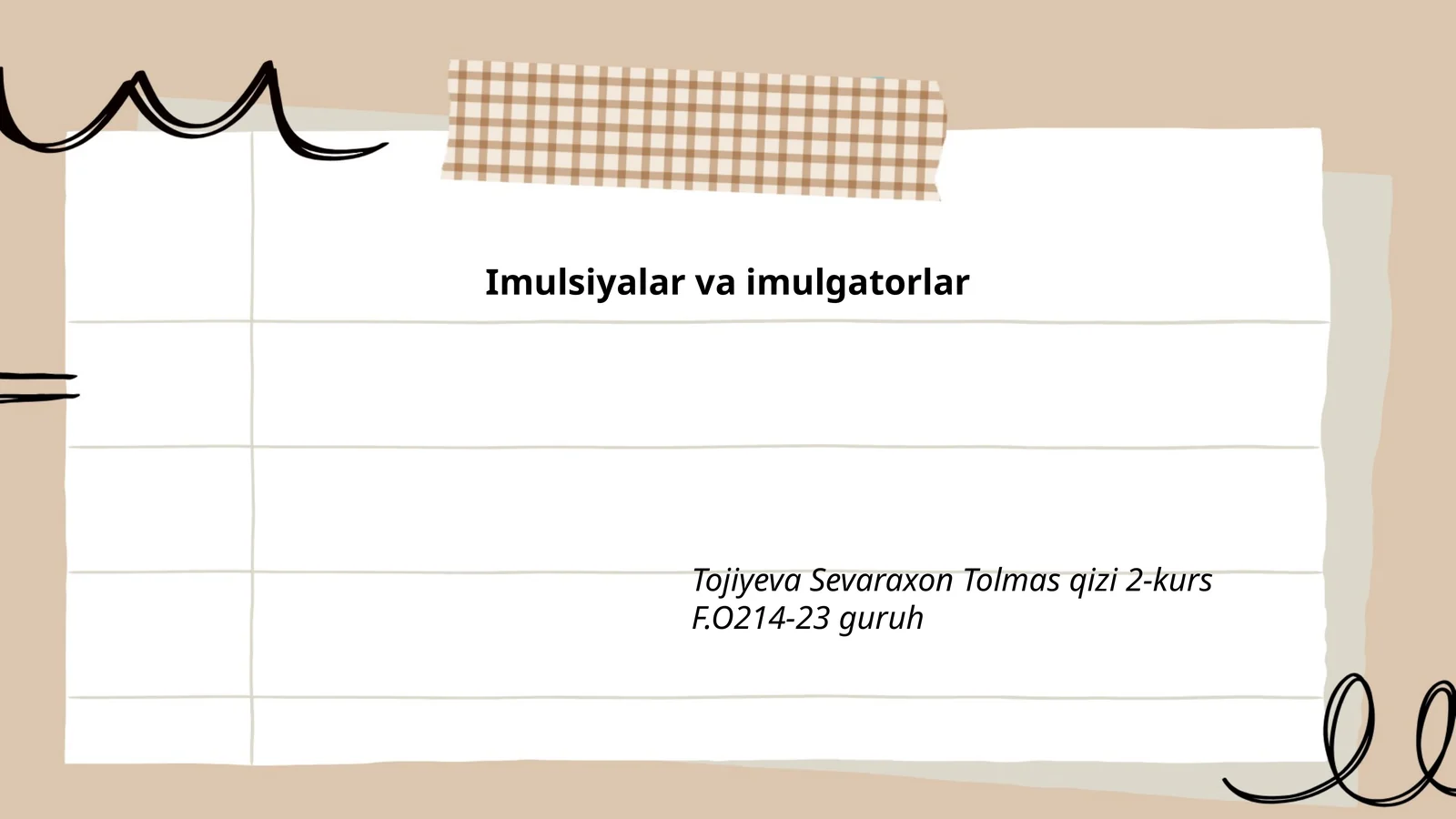 Emulsiyalar turlari
