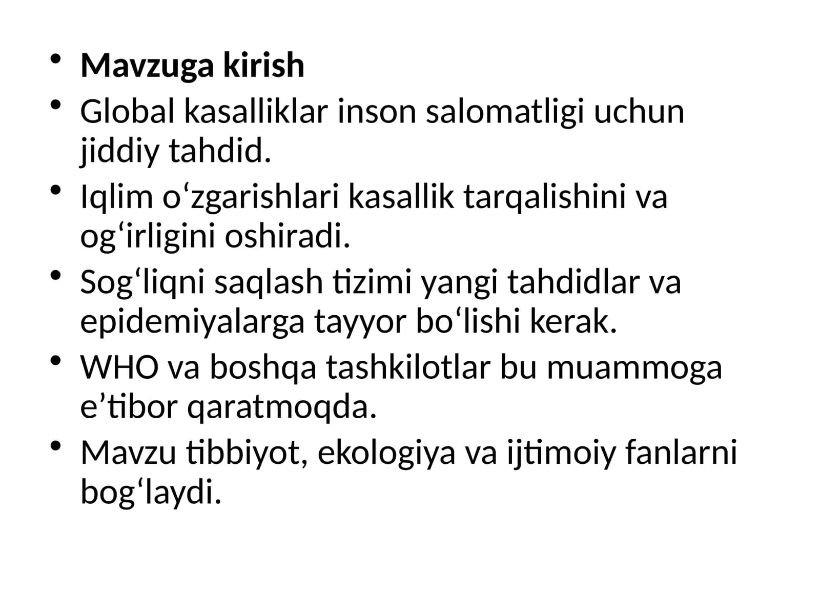 Global kasalliklar