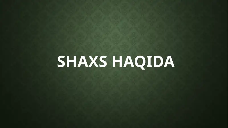 Shaxs haqida