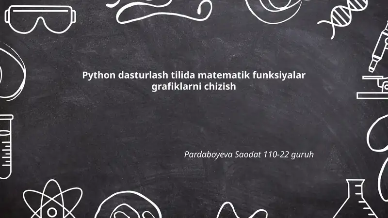 Matplotlib yordamida grafik chizish