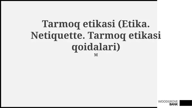 Tarmoq Axloqi