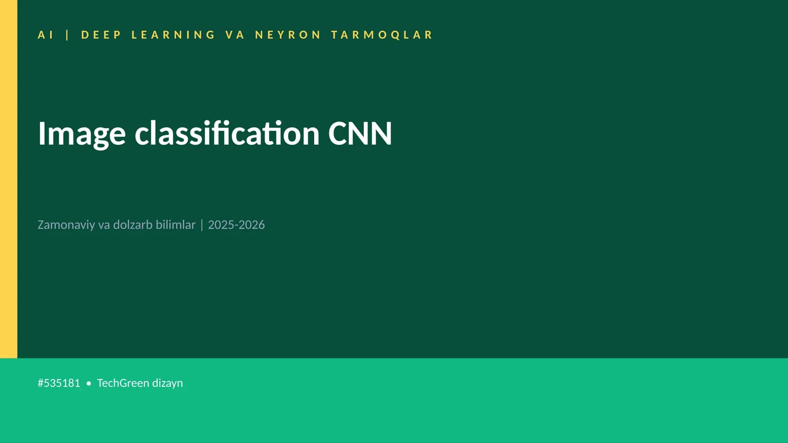 Image classification CNN