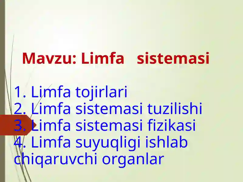 Limfa sistemasi