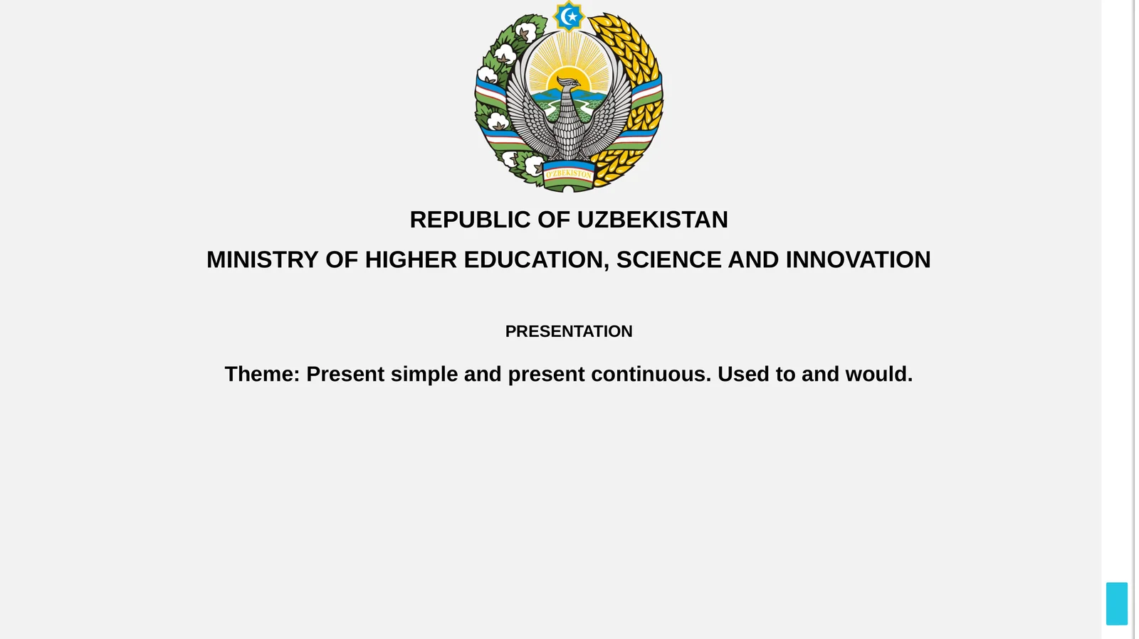 Presentation on Present Simple and Present Continuous