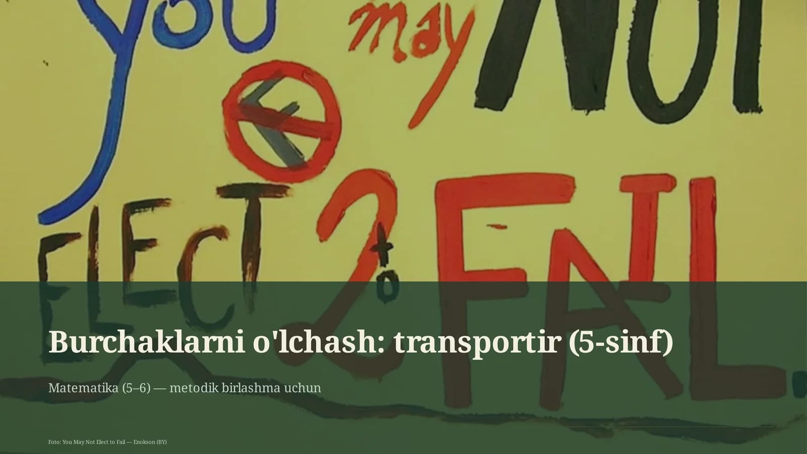 Burchaklarni o'lchash: transportir (5-sinf)