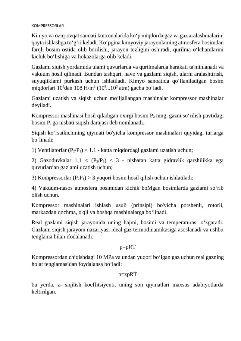 Kompressorlar