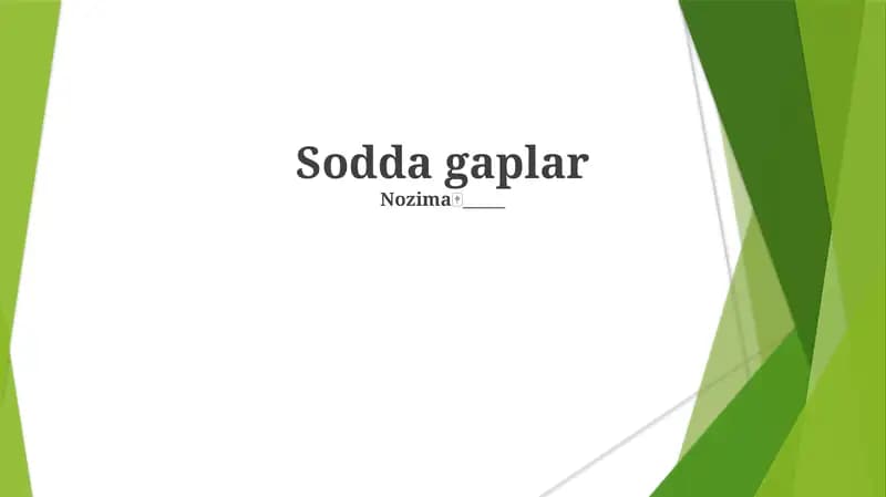 Sodda gaplar