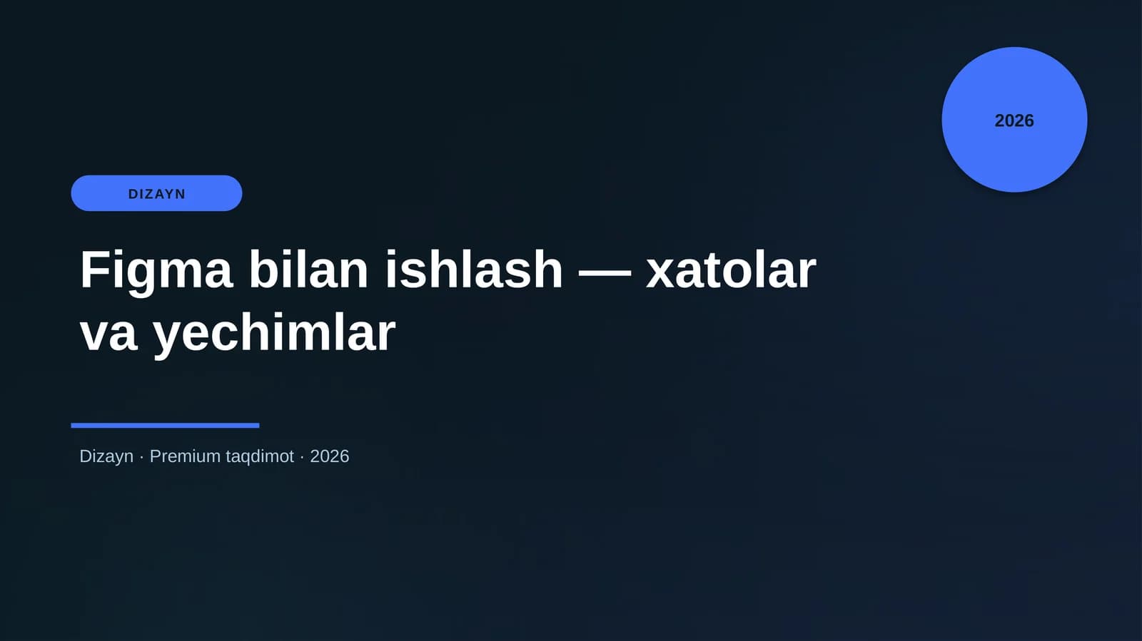 Figma bilan ishlash — xatolar va yechimlar