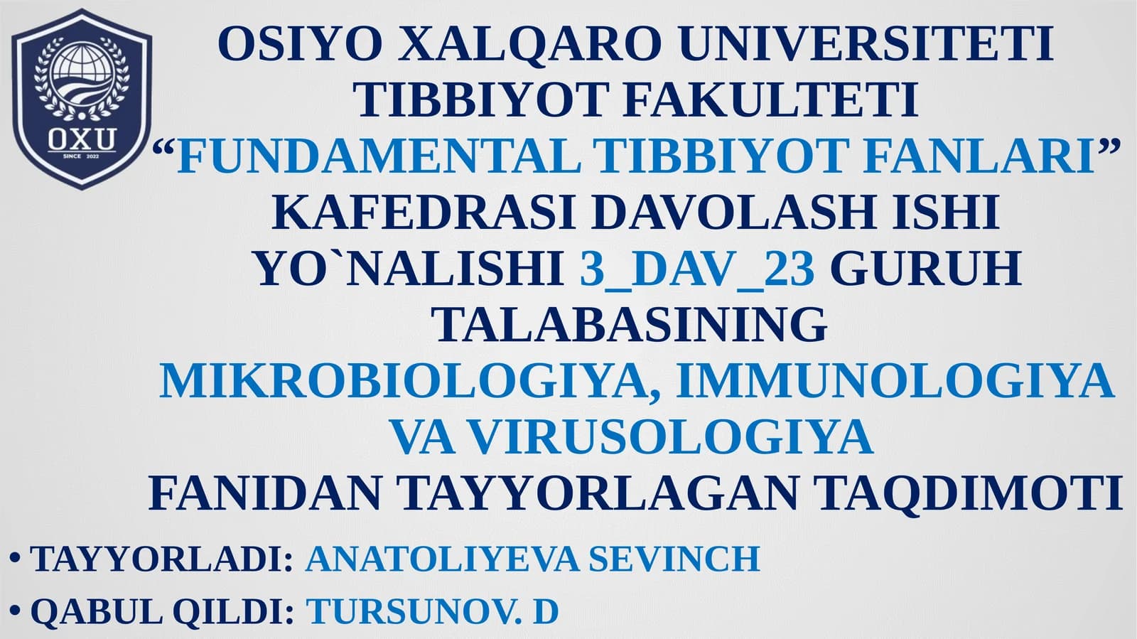 Leptospirozlar morfolojiyasi, strukturasi, tarqalganligi, keltirib chiqaruvchi kasalliklari, laboratoriya diagnostikasi