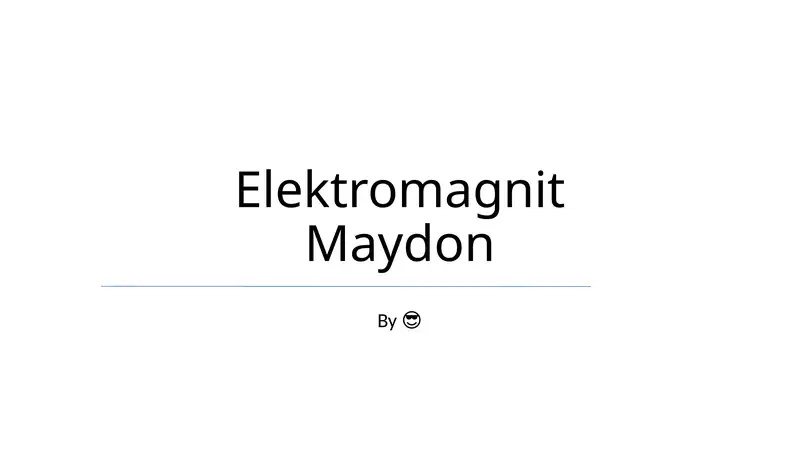 Elektromagnit Maydon