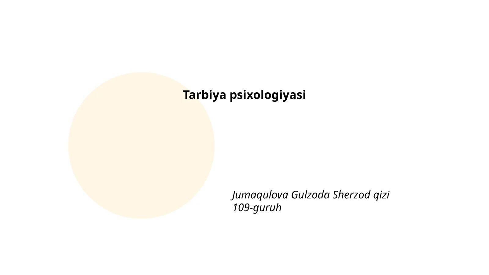 Tarbiya psixologiyasi