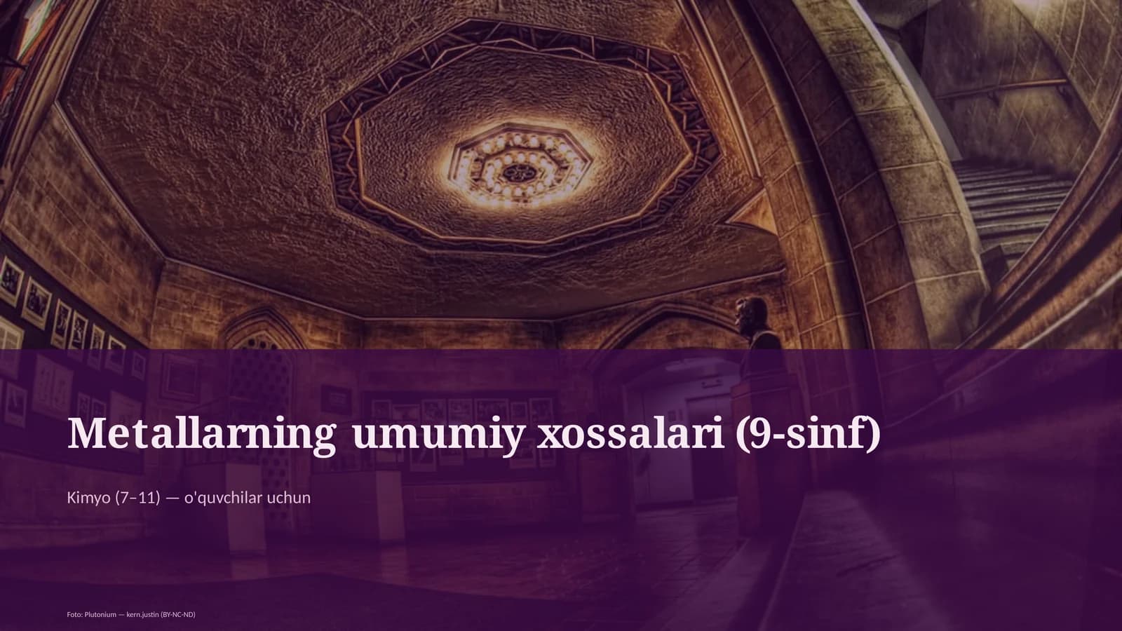 Metallarning umumiy xossalari (9-sinf)