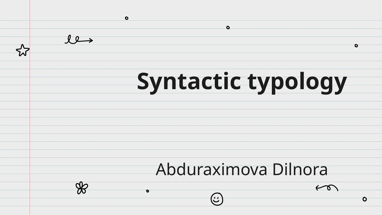 Syntactic typology