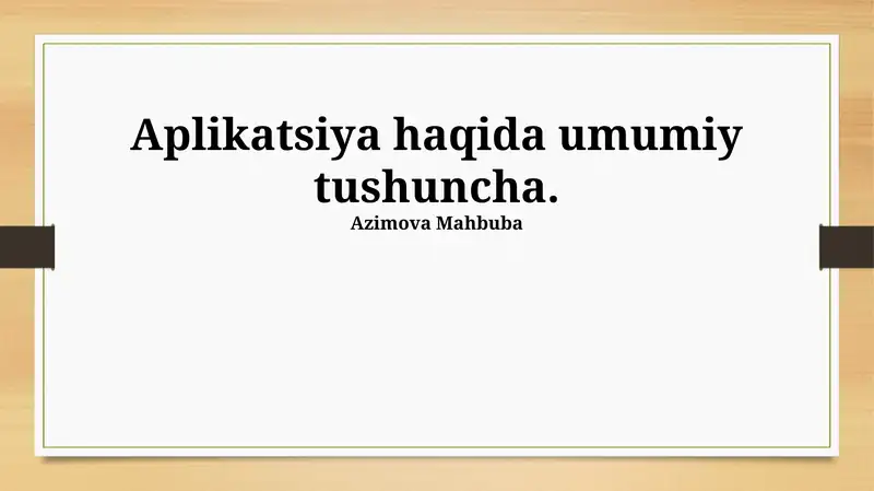 Aplikatsiya