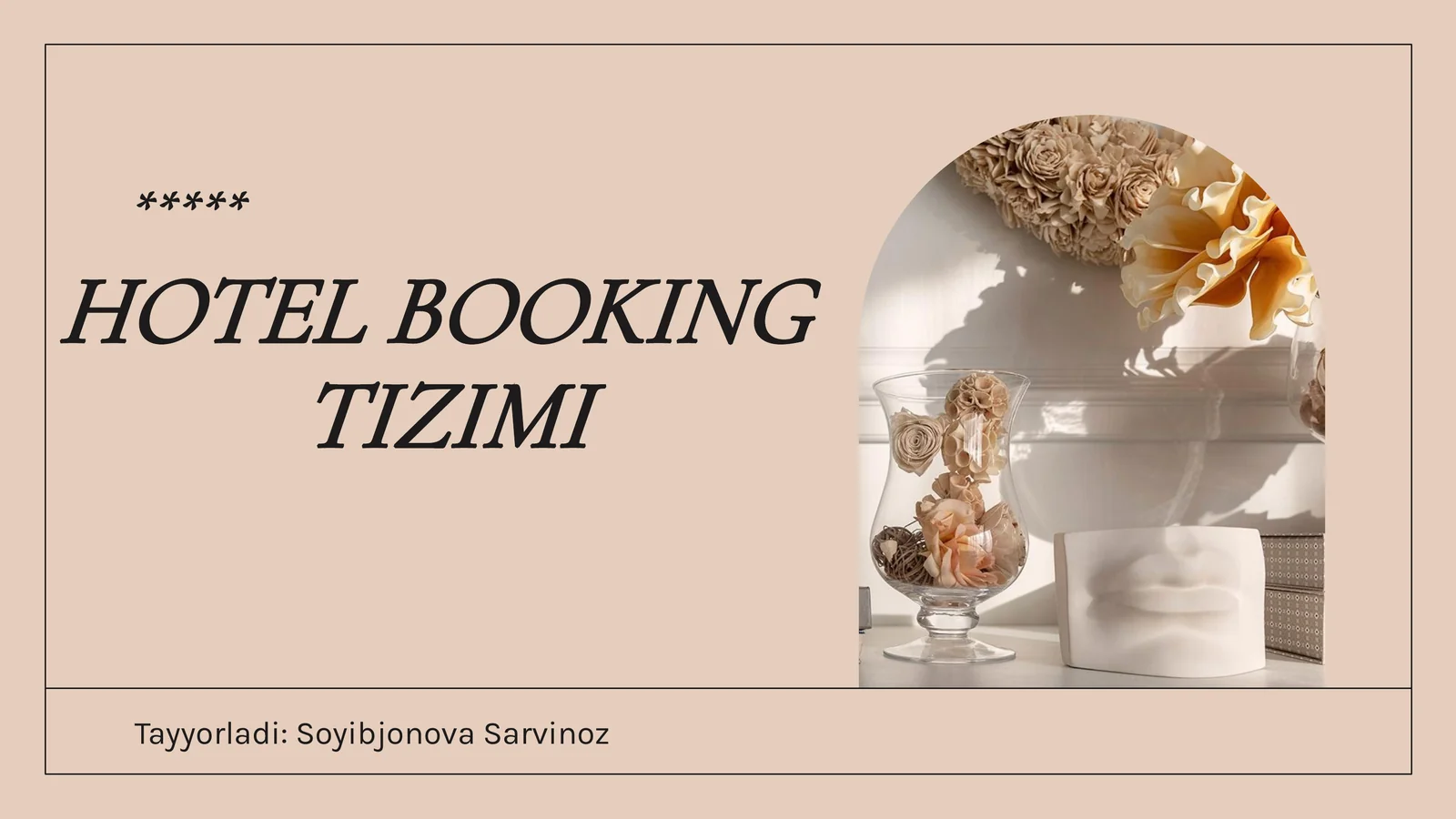 Hotel Booking Tizimi