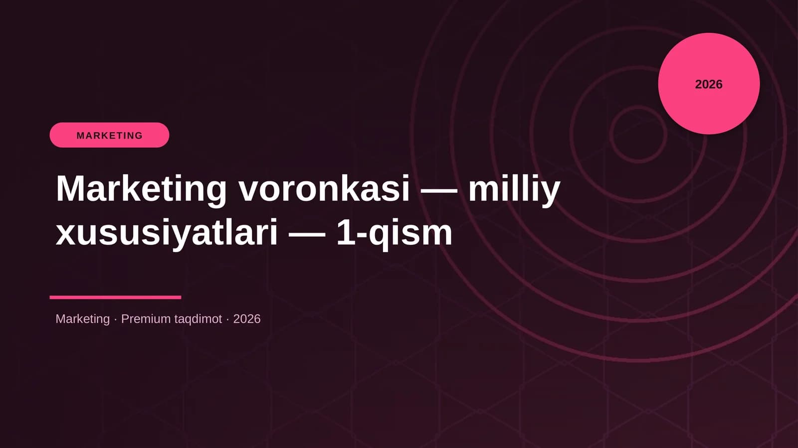 Marketing voronkasi — milliy xususiyatlari — 1-qism