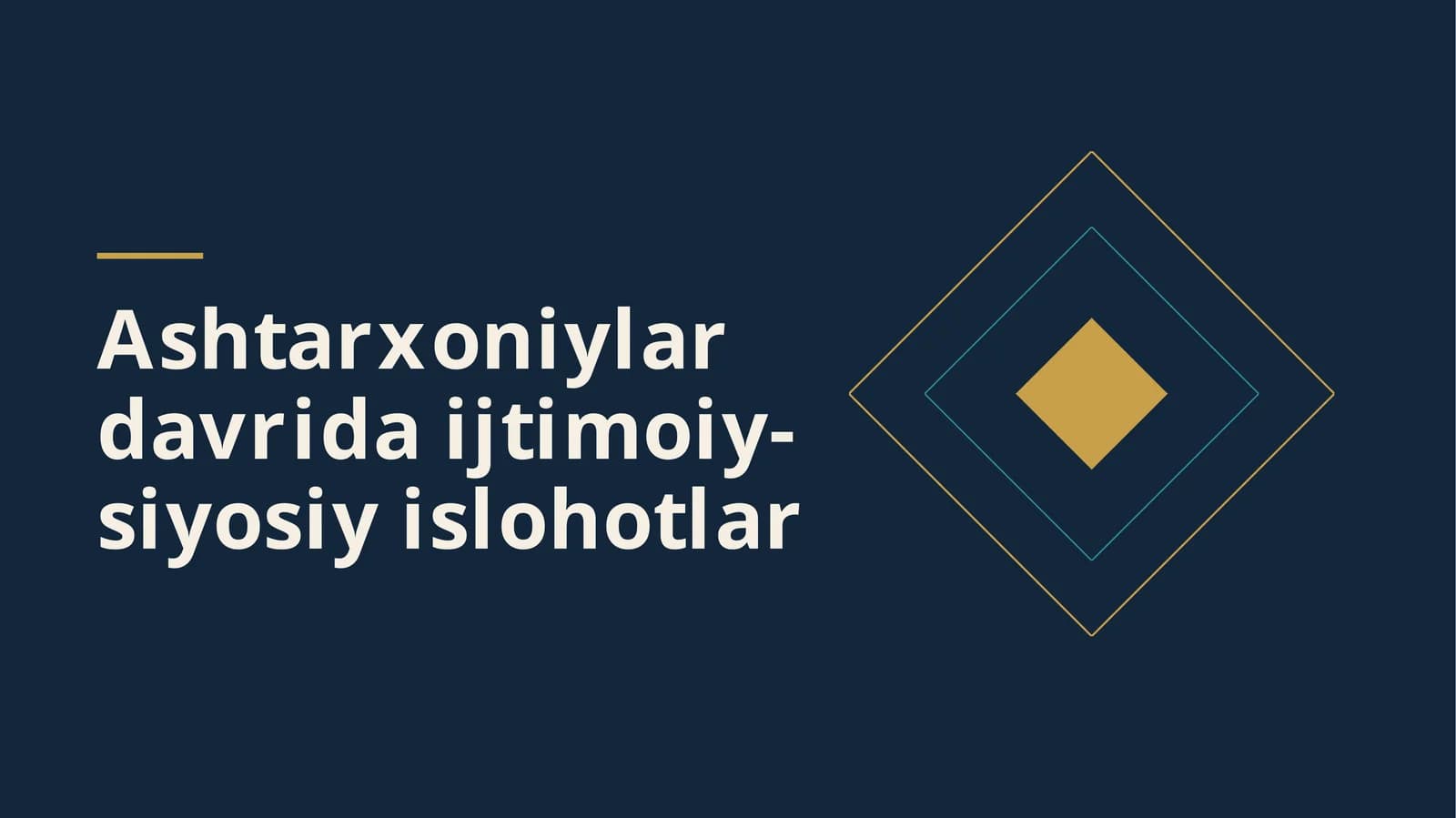 Ashtarxoniylar davrida ijtimoiy-siyosiy islohotlar