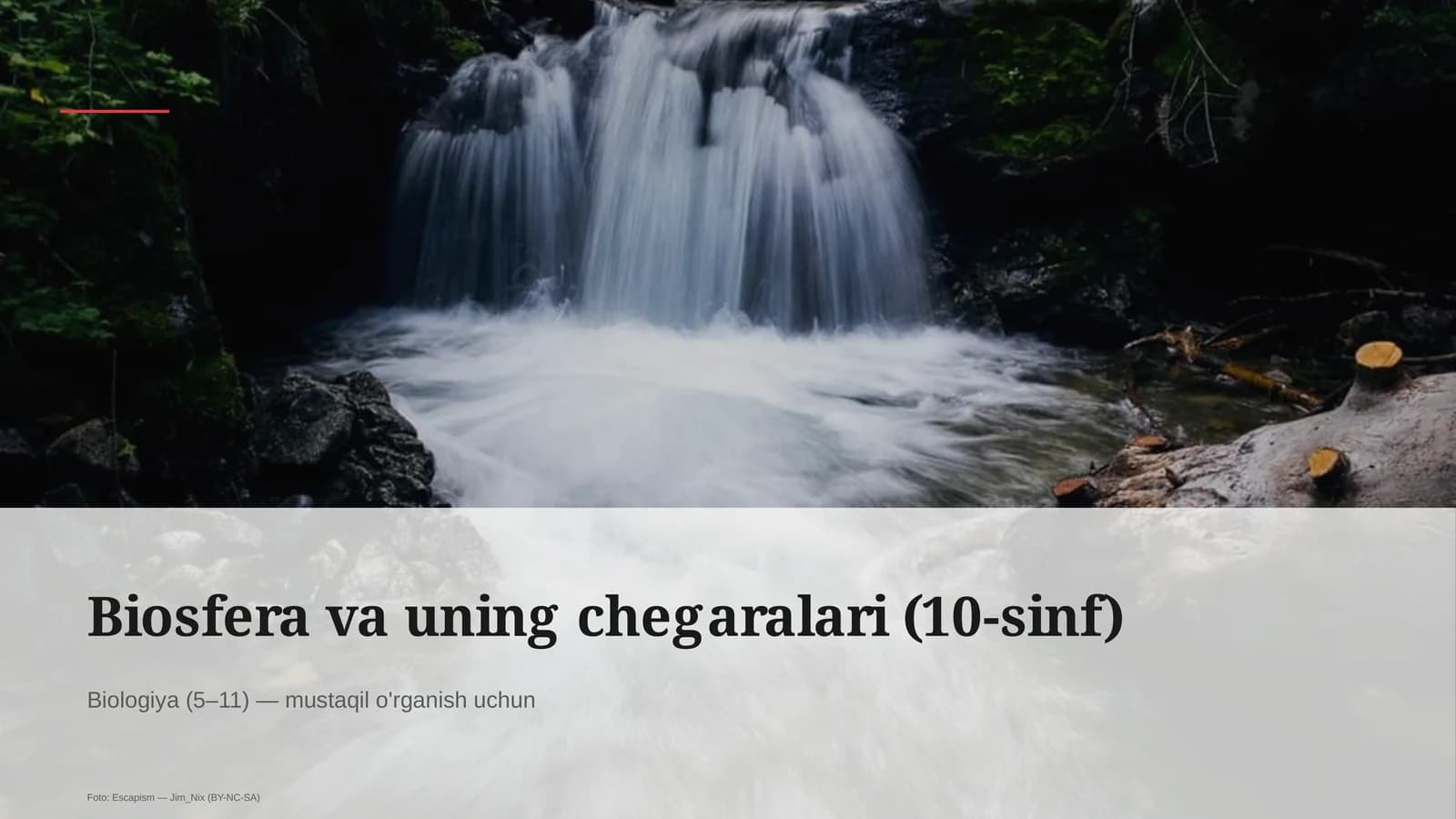 Biosfera va uning chegaralari (10-sinf)