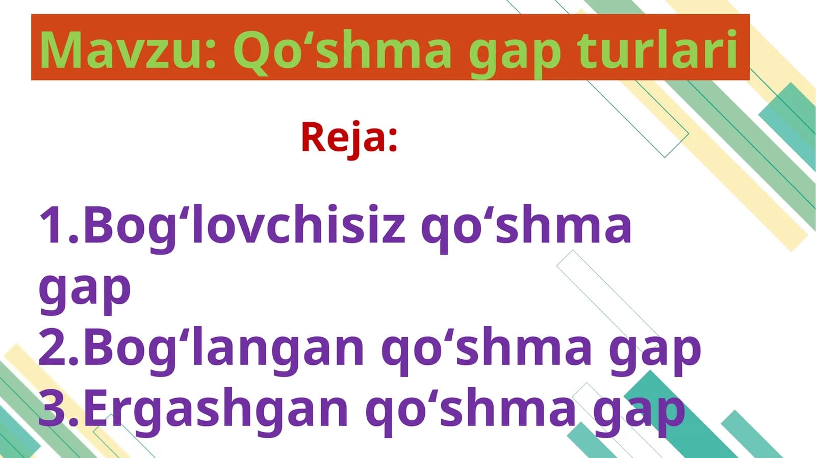 Qoʻshma gaplar