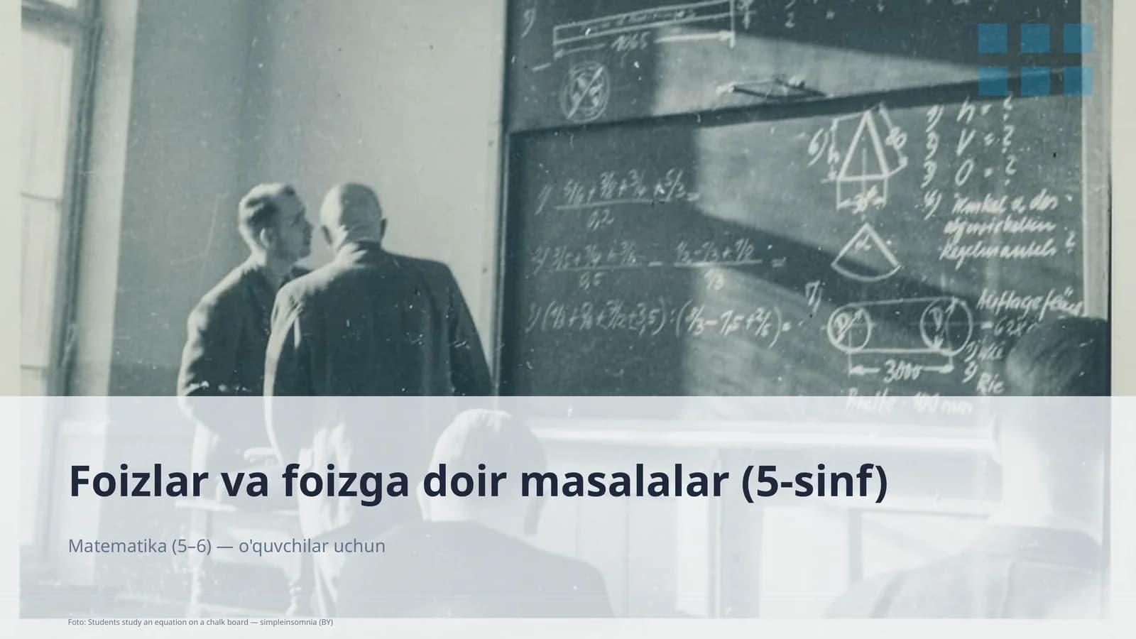 Foizlar va foizga doir masalalar (5-sinf)