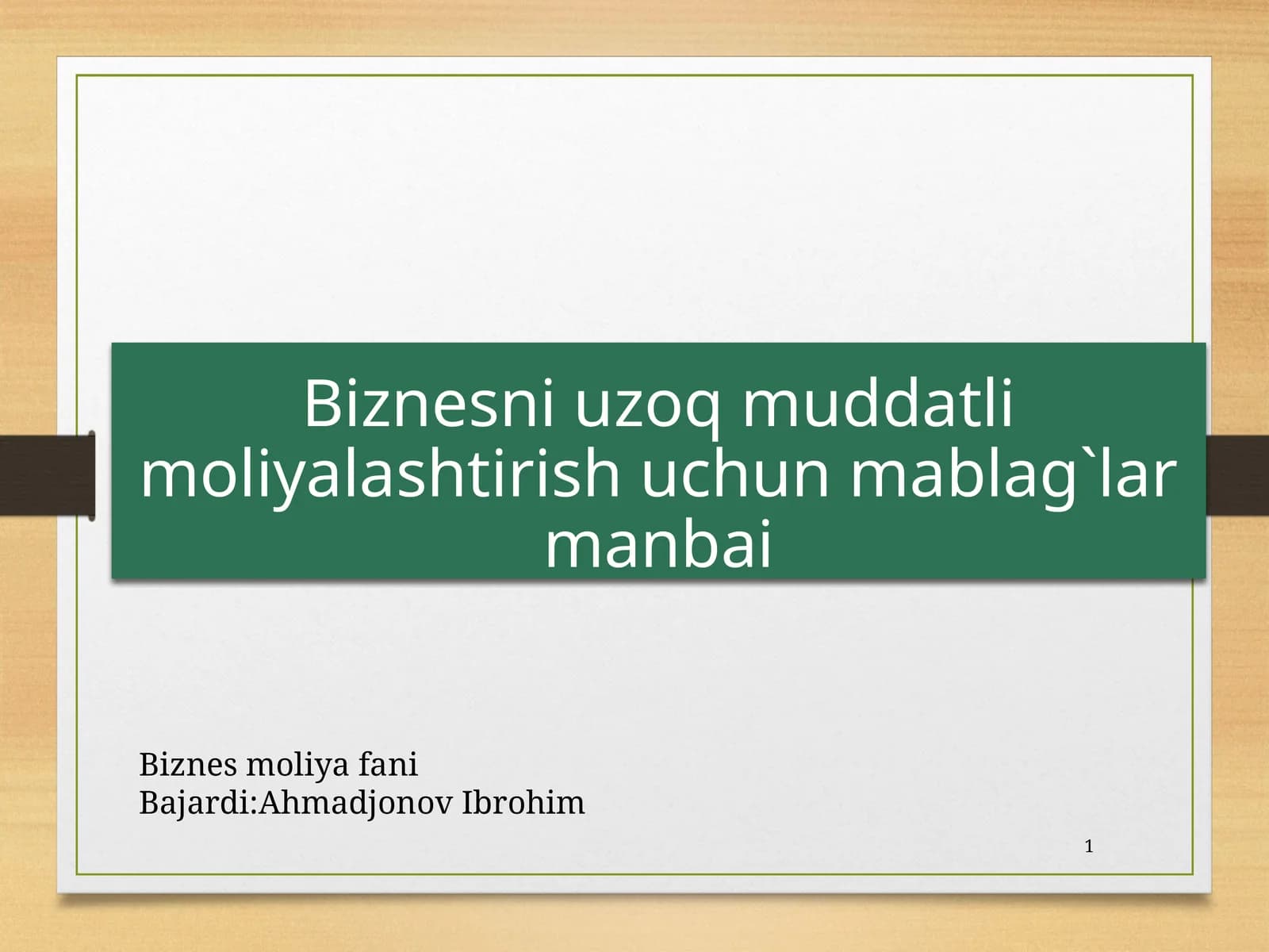 Biznesmoliyafani