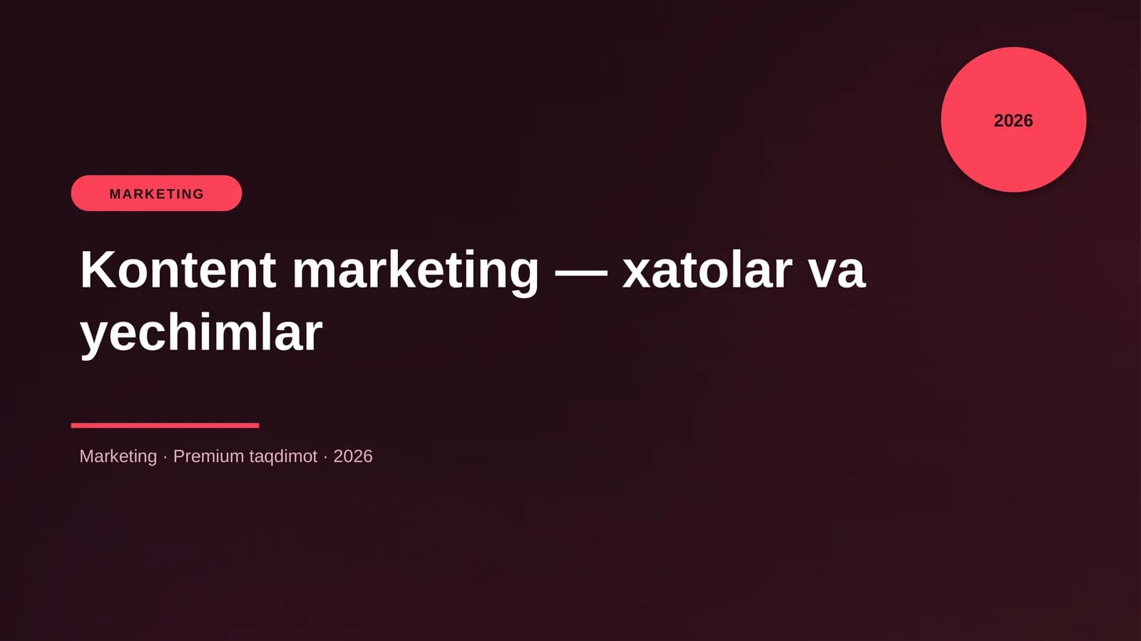 Kontent marketing — xatolar va yechimlar