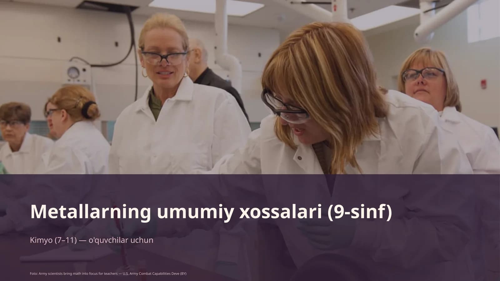 Metallarning umumiy xossalari (9-sinf)