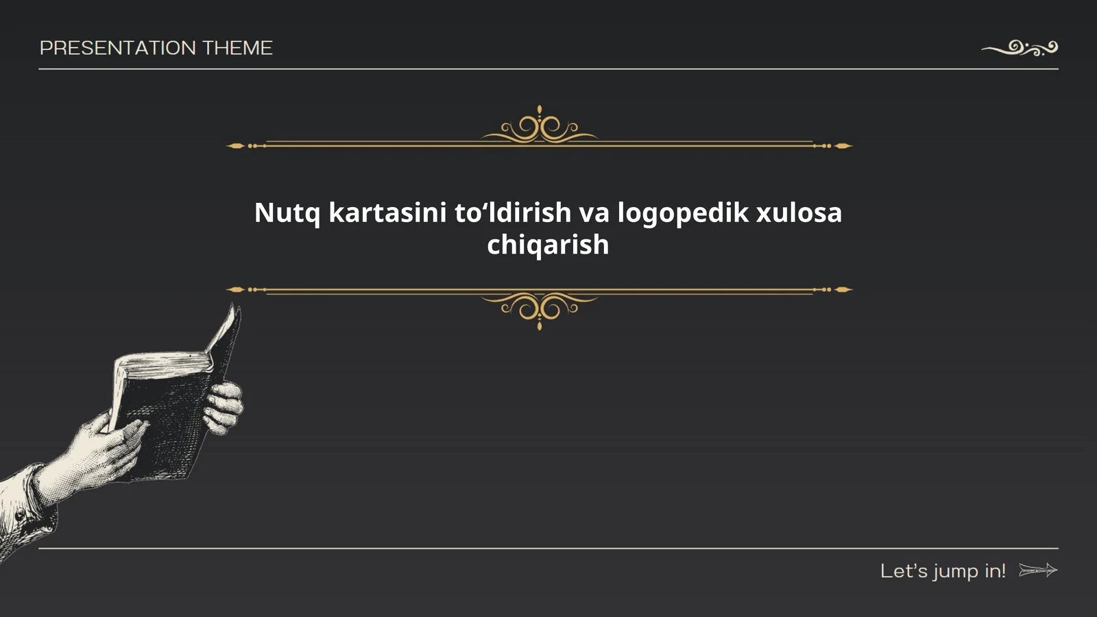 Nutq kartasini toʻldirish va logopedik xulosa chiqarish