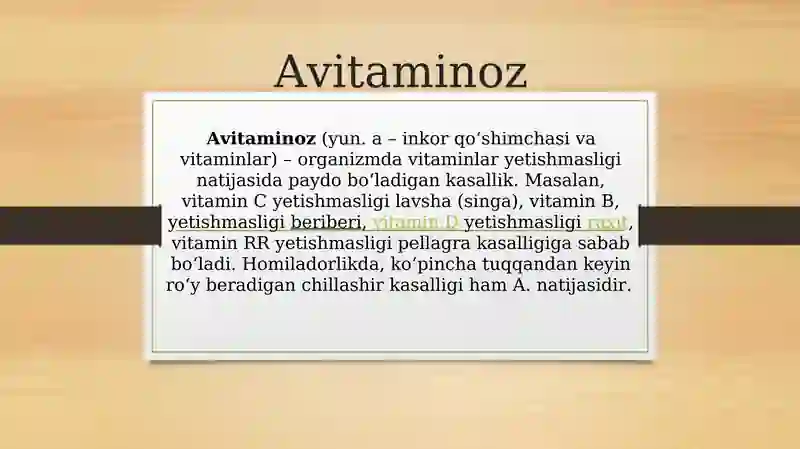 Avitaminoz