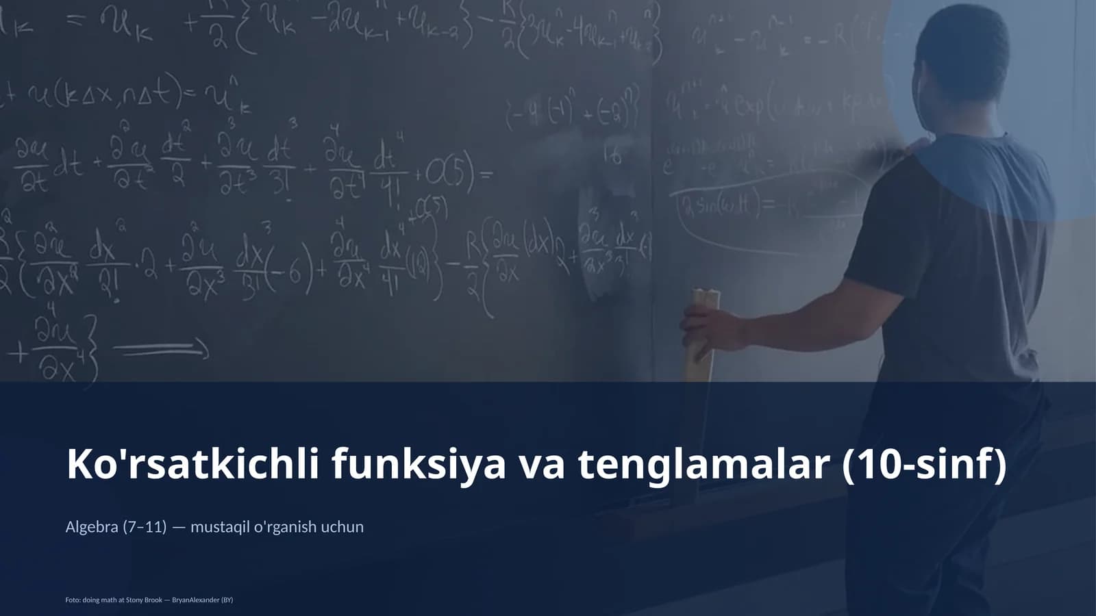 Ko'rsatkichli funksiya va tenglamalar (10-sinf)