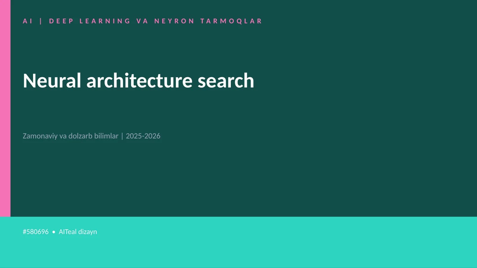 Neural architecture search