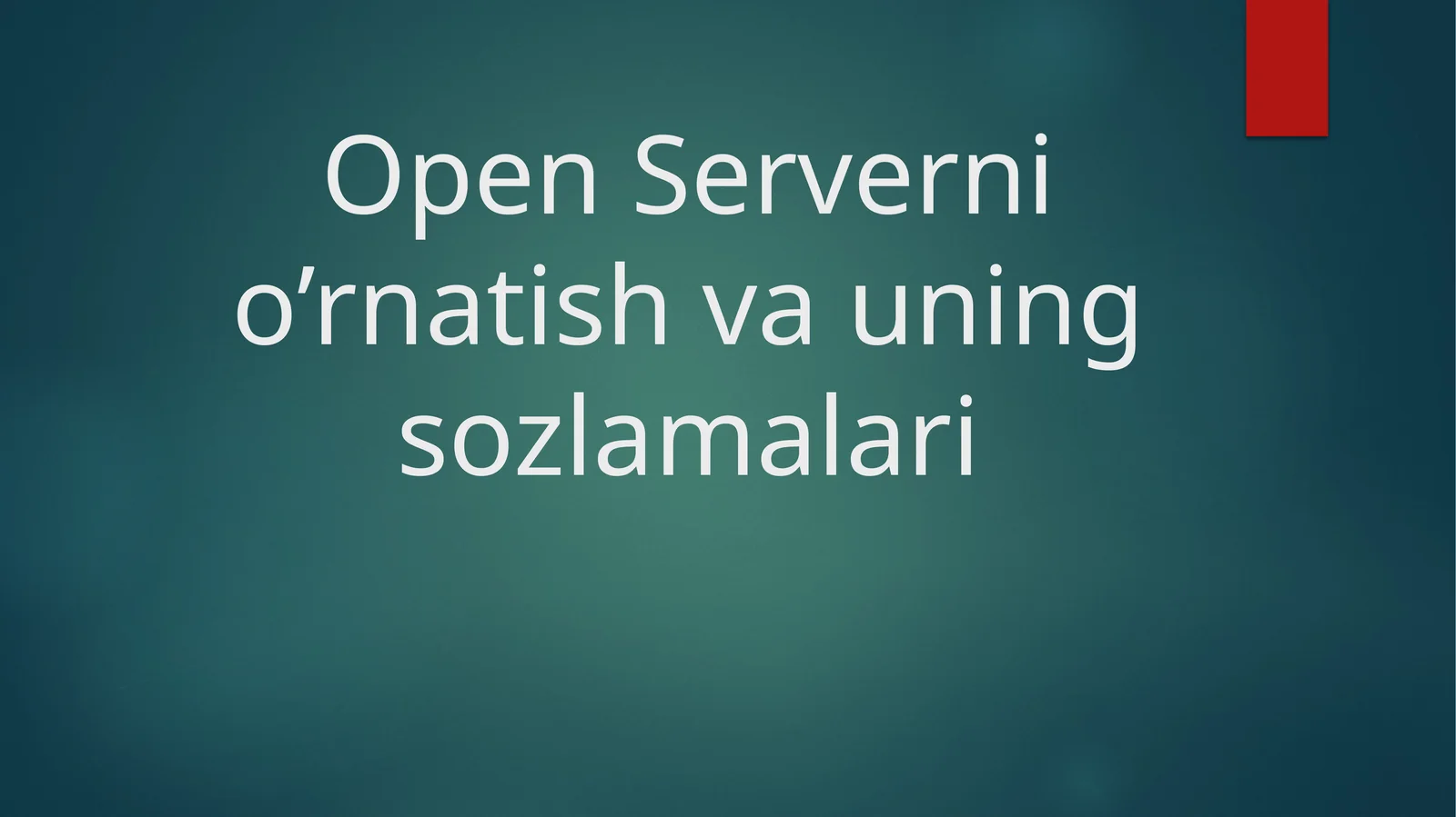 Open Server Panel