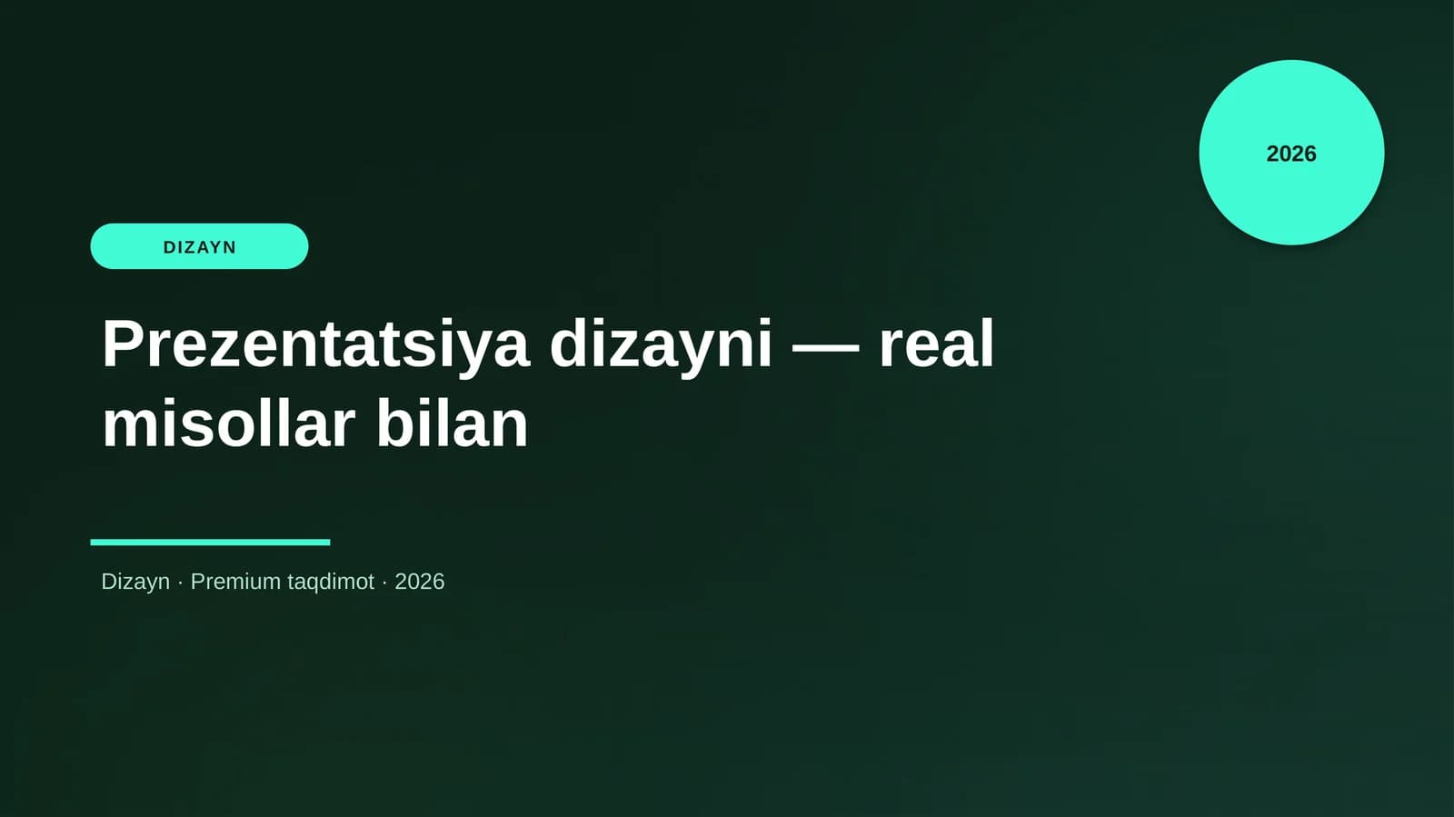 Prezentatsiya dizayni — real misollar bilan