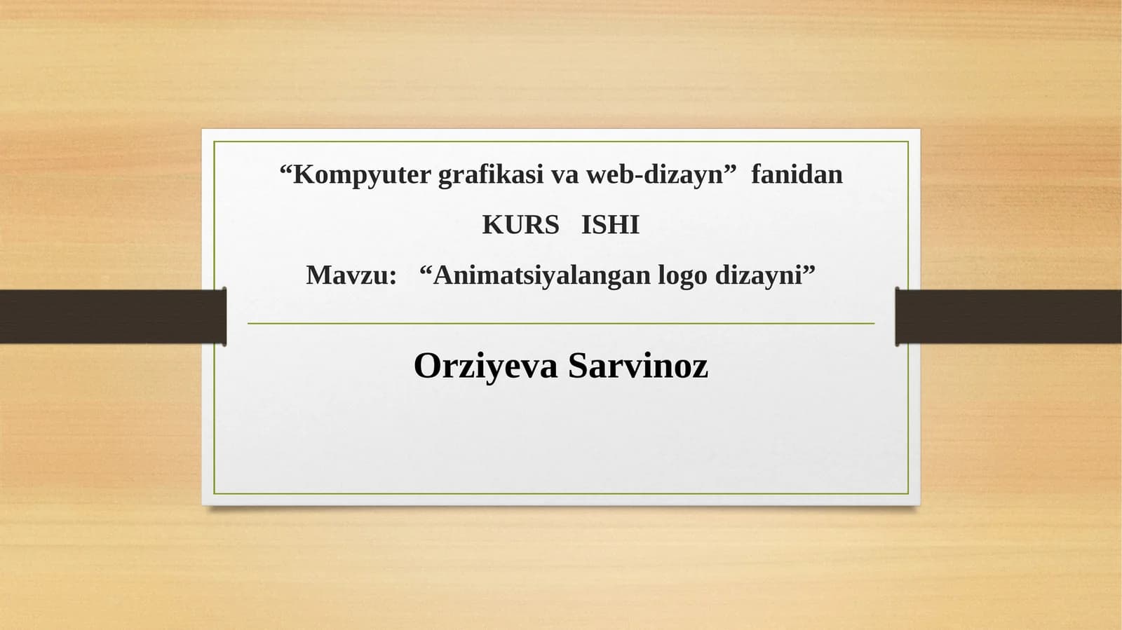 Kompyuter grafikasi va web-dizayn kursi