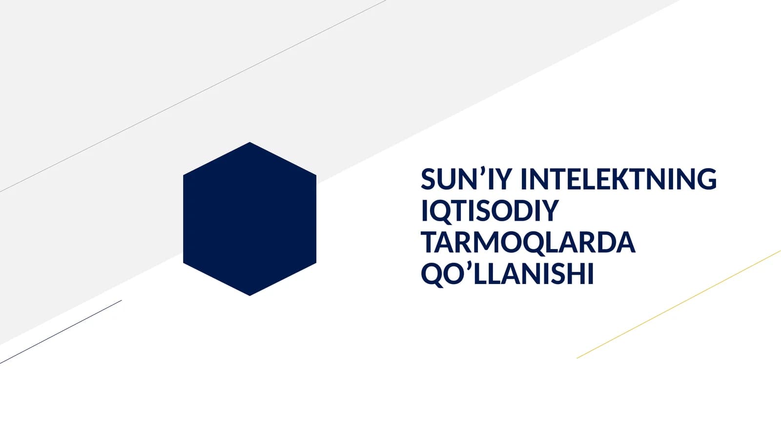 Sun’iy intellektning iqtisodiy tarmoqlarda qo’llanishi
