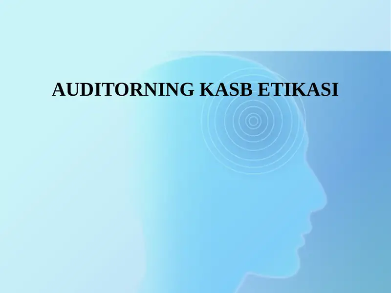 AUDITORNING KASB ETIKASI