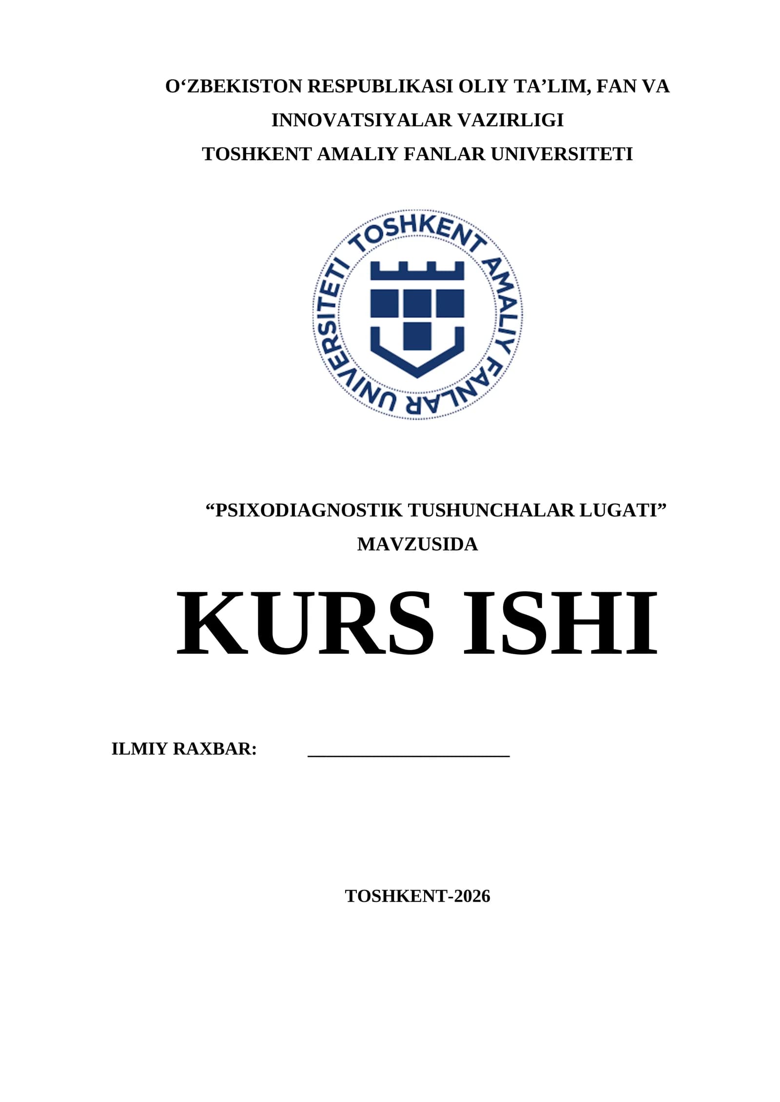 Psixodiagnostik Tushunchalar Lugati