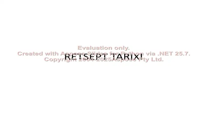 Retsept tarixi