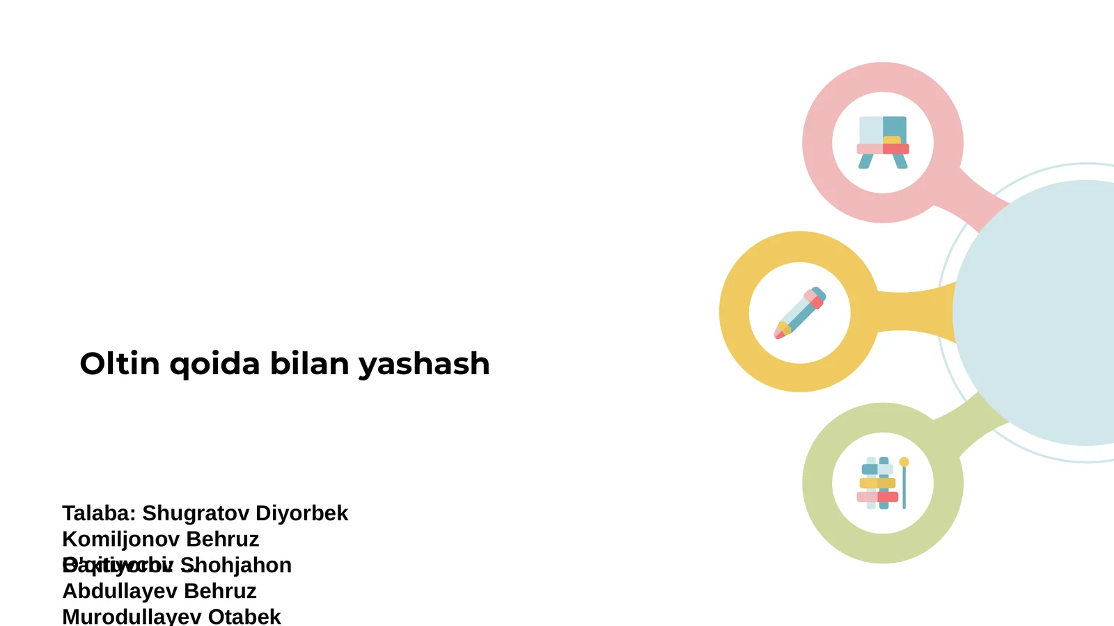 Oltin qoida bilan yashash